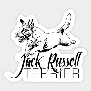 Funny Jack Russell Terrier dog portrait gift Sticker